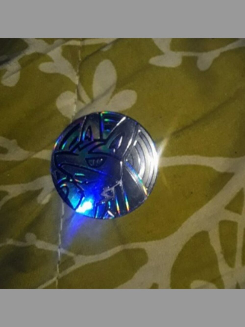 x2 Lucario Pokemon TCG plastic iridescent coins collectible